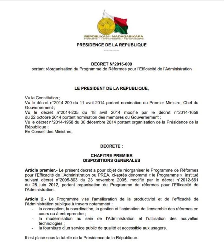 Décret PREA
