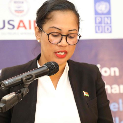 PELANDROY Espérance, Secrétaire Général de la Présidence et Présidente du COS/PREA